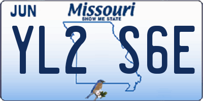 MO license plate YL2S6E