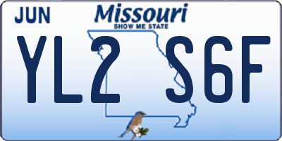 MO license plate YL2S6F
