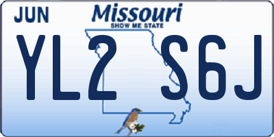 MO license plate YL2S6J