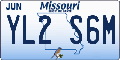 MO license plate YL2S6M