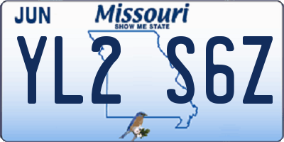 MO license plate YL2S6Z