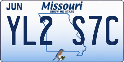 MO license plate YL2S7C