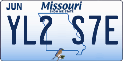 MO license plate YL2S7E