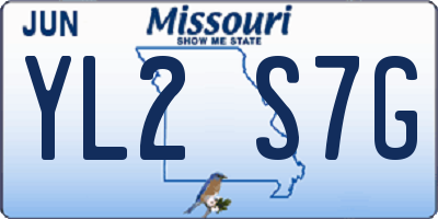 MO license plate YL2S7G