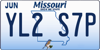 MO license plate YL2S7P