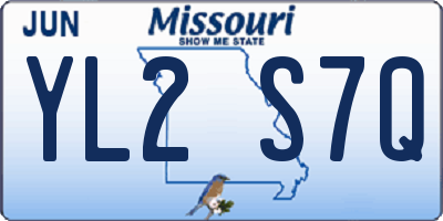 MO license plate YL2S7Q