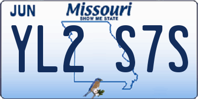 MO license plate YL2S7S