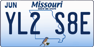 MO license plate YL2S8E