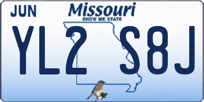 MO license plate YL2S8J