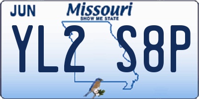 MO license plate YL2S8P