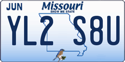 MO license plate YL2S8U