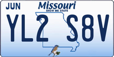 MO license plate YL2S8V