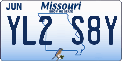 MO license plate YL2S8Y