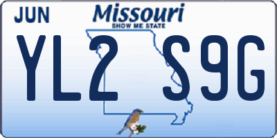 MO license plate YL2S9G