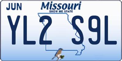MO license plate YL2S9L
