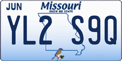 MO license plate YL2S9Q