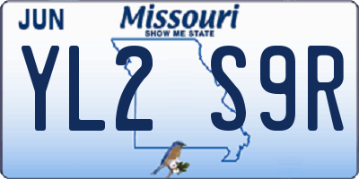 MO license plate YL2S9R
