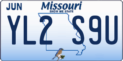 MO license plate YL2S9U
