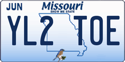 MO license plate YL2T0E