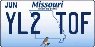 MO license plate YL2T0F