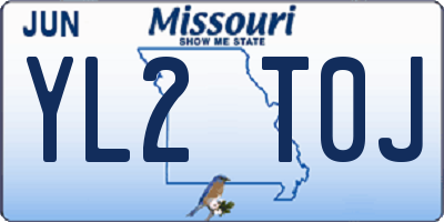 MO license plate YL2T0J