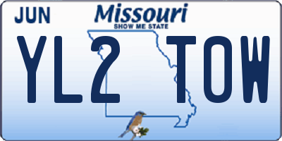 MO license plate YL2T0W