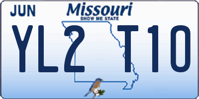 MO license plate YL2T1O