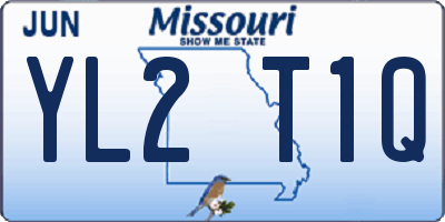 MO license plate YL2T1Q