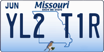 MO license plate YL2T1R