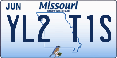 MO license plate YL2T1S