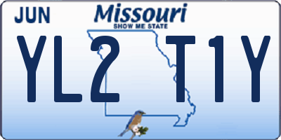 MO license plate YL2T1Y