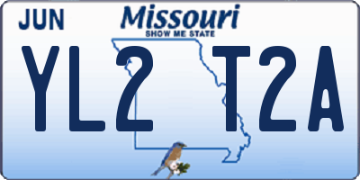 MO license plate YL2T2A