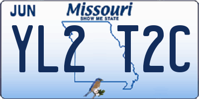 MO license plate YL2T2C