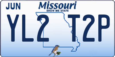 MO license plate YL2T2P
