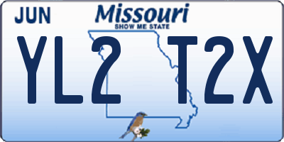 MO license plate YL2T2X