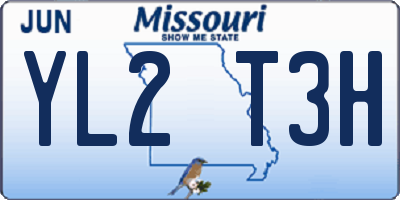 MO license plate YL2T3H