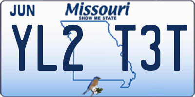 MO license plate YL2T3T