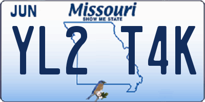 MO license plate YL2T4K