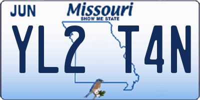 MO license plate YL2T4N