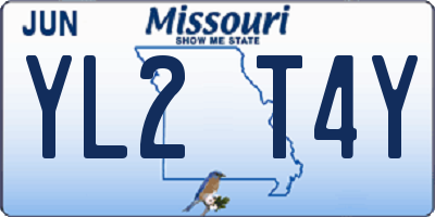 MO license plate YL2T4Y