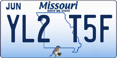 MO license plate YL2T5F