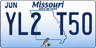 MO license plate YL2T5O