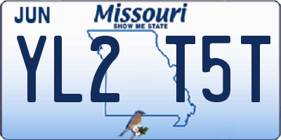 MO license plate YL2T5T