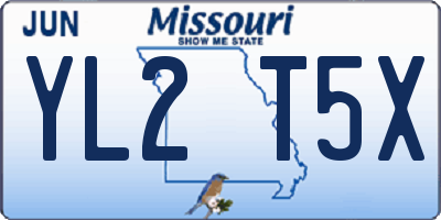 MO license plate YL2T5X
