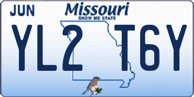 MO license plate YL2T6Y