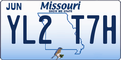 MO license plate YL2T7H