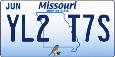MO license plate YL2T7S