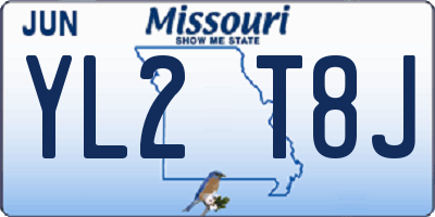 MO license plate YL2T8J