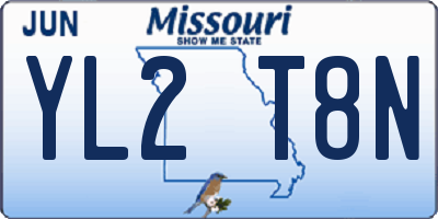 MO license plate YL2T8N