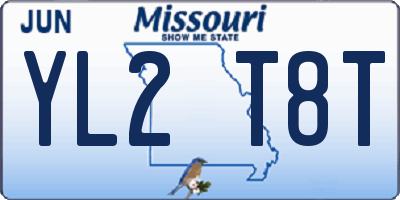MO license plate YL2T8T